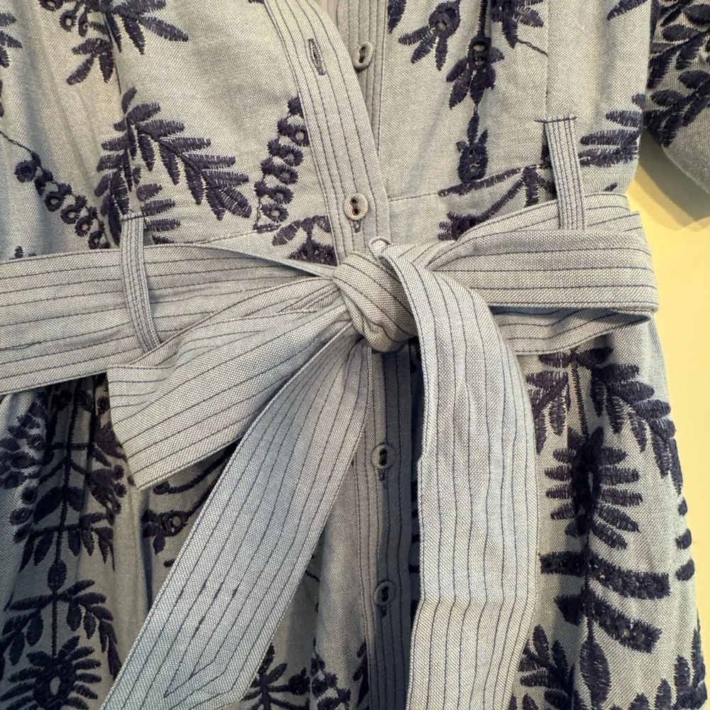 Marie Oliver Natty Embroidered Floral Shirtdress - Size 2 - NWT - Picture 7 of 8